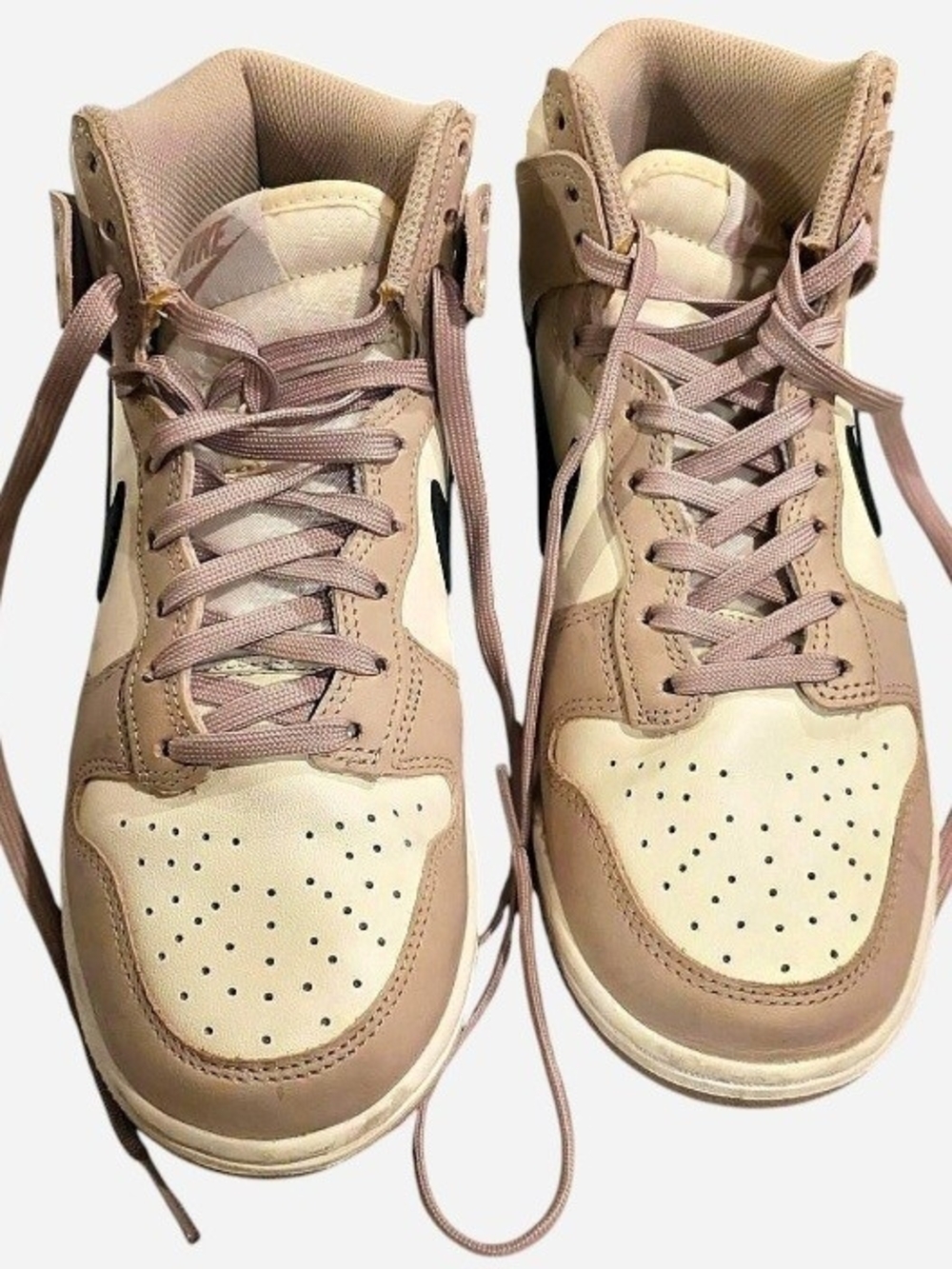 Nike Men’s High-Top Sneakers in Beige and Light Brown